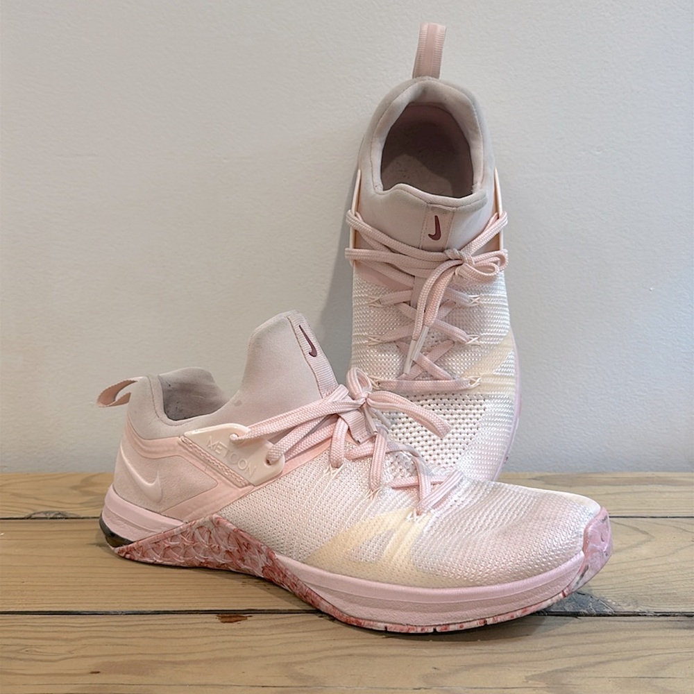 Nike Metcon Flyknit Echo Pink Trainers Lifting Shoes Sz 11 W